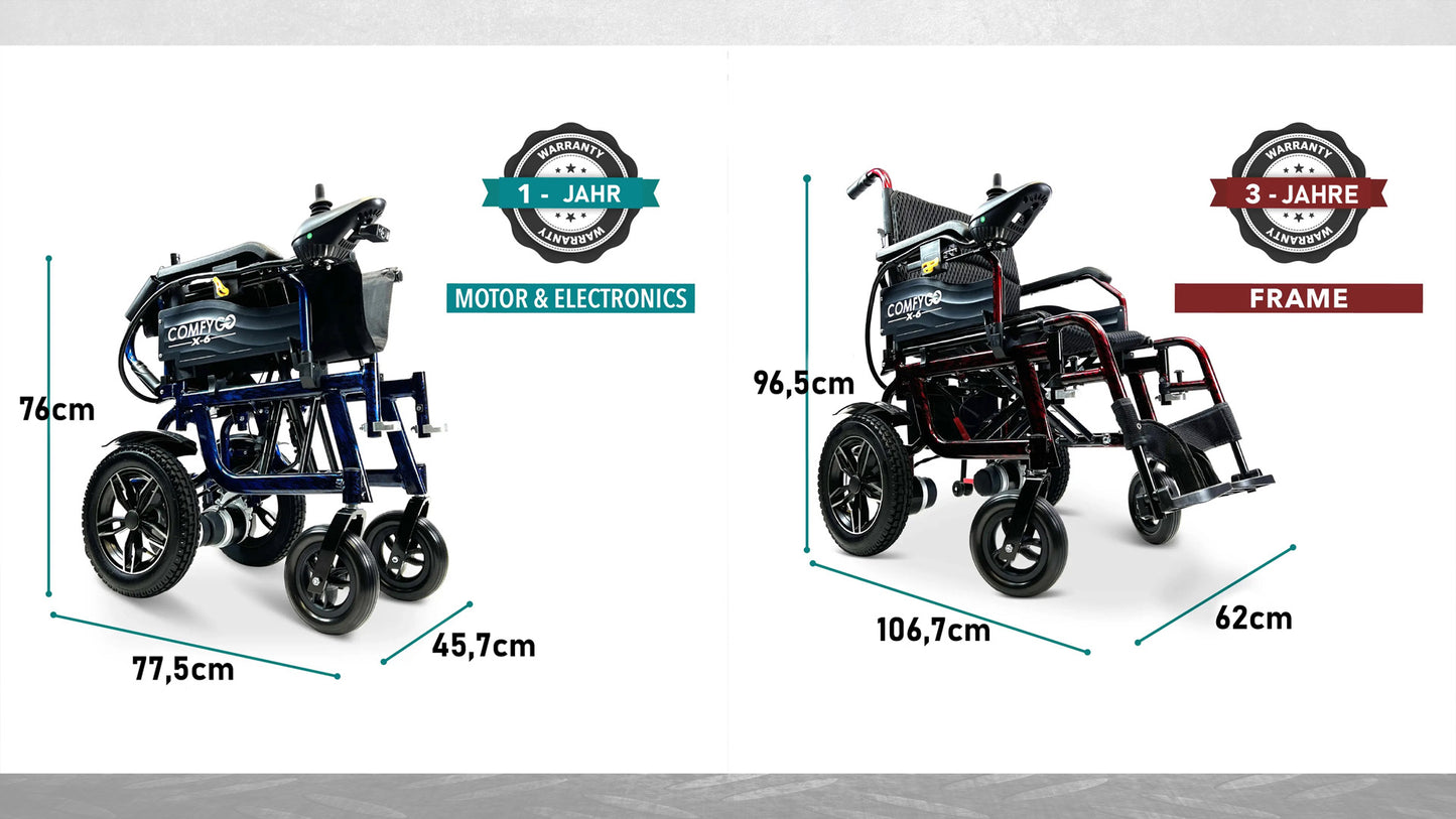 X-6 ComfyGO leichter elektrischer Rollstuhl