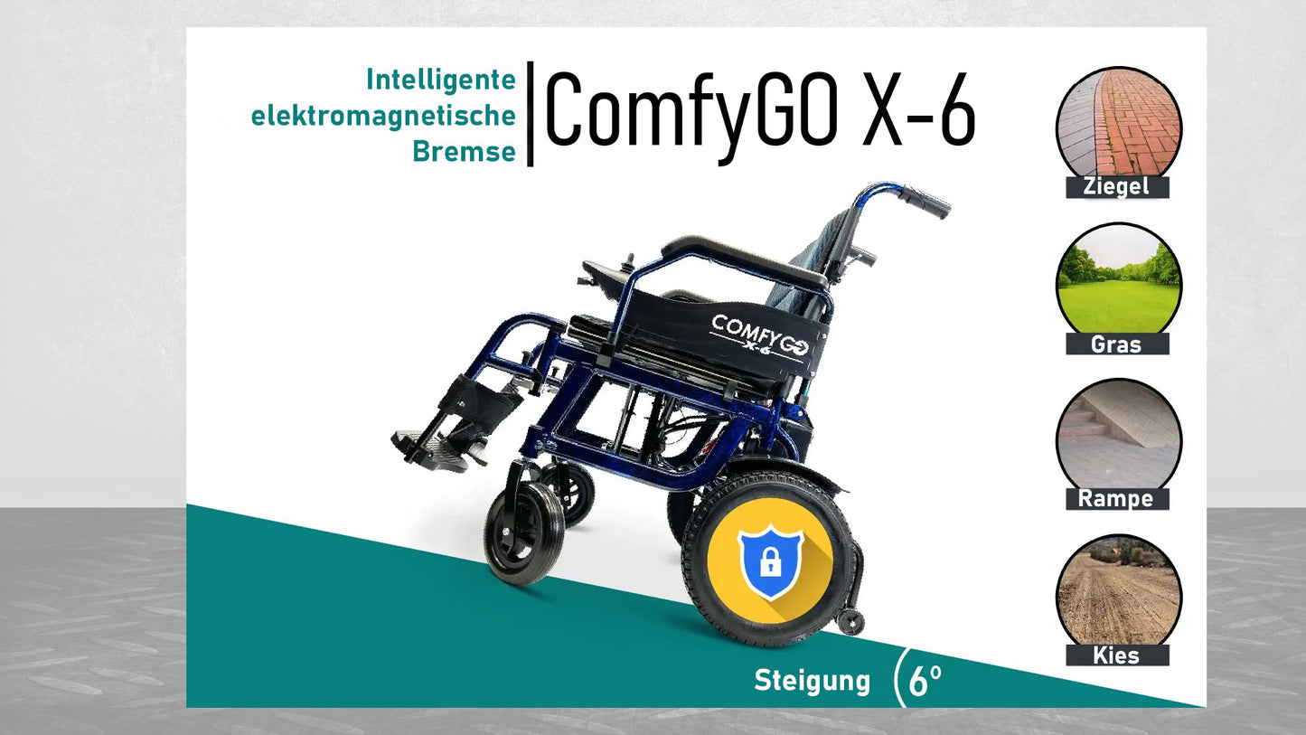 X-6 ComfyGO leichter elektrischer Rollstuhl
