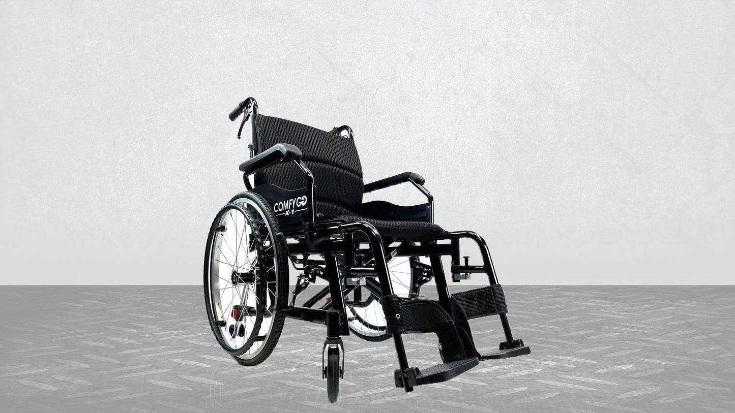 X-1 ComfyGO Leichter Manueller Rollstuhl Mit Schnell Abnehmbaren Rädern