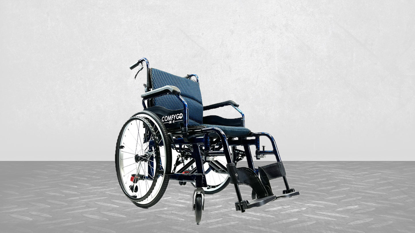 X-1 ComfyGO Leichter Manueller Rollstuhl Mit Schnell Abnehmbaren Rädern