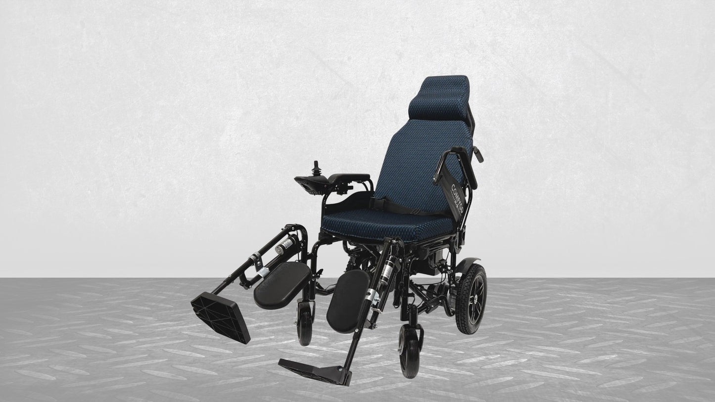 X-9 Ferngesteuerter Elektrischer Rollstuhl, Automatisch Verstellbare Rückenlehne, Beinstützen
