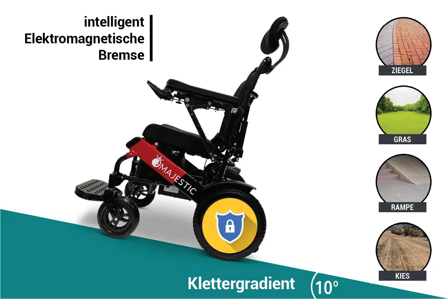 MAJESTIC IQ-9000 AR Ferngesteuerter Elektrischer Rollstuhl Mit Auto-Rückenlehne